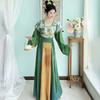 Chinese Tang Dynasty Style Hanfu Women's Tang Beizi Crew Neck Shirt Daily Waist-length One-piece Skirt