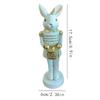 Soldier Style Nut Cracker Rabbit Resin Material Bunny Sculpture Bunny Figurines  Bookshelves Decor