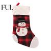 Candy Storage Bags for Christmas Red Black Plaid Stocking, 3D Cartoon Santa/Snowman/Elk/Penguin Patterns Design, Decorative Socks Winter Holidays