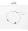 S925 Sterling Silver Blue Eyes Diamond Bracelet - Women's Korean Style, Versatile, Cute Gourd Design