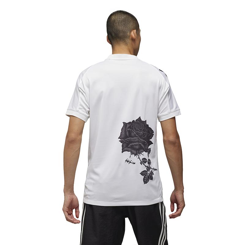 Y-3 X Real Madrid Collaborative Printed Polo Short Sleeve T-Shirt Unisex T-Shirts White IS0046