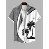 Summer Plus Size Men's Shirt 3D Print Hawaiian Shirts Button Up Beach n