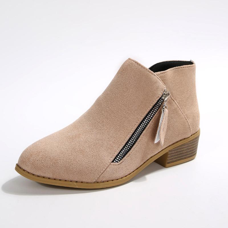 New Style Shoes: Large-sized Double Zipper Thick-heeled Women's Boots, Outerwear Boots for Women