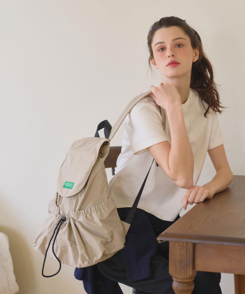 Benetton Shirred Laptop Backpack (8 Colors)