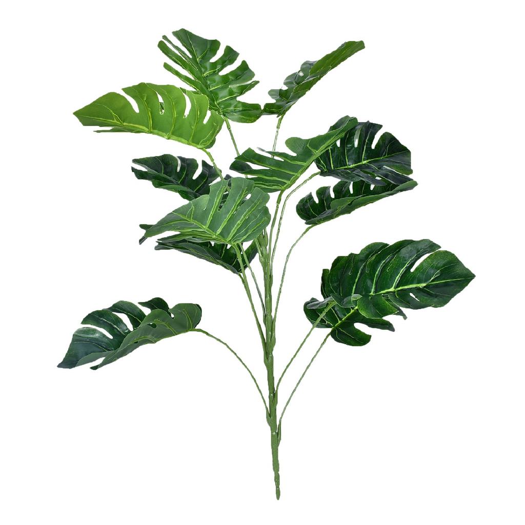 Home Decoration Artificial Plants Leaves 12 Heads Large Leaves Artificial Flower Latex Bridal Wedding Bouquet Simulated Plants