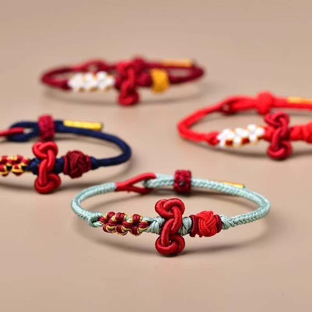 Personality Wenchang Knot Wrist Rope Fortunate Ornaments Chinese Knot Bangle  Women