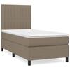 3141909 vidaXL Divan Bed with Mattress Taupe 90x200 Cm Fabric