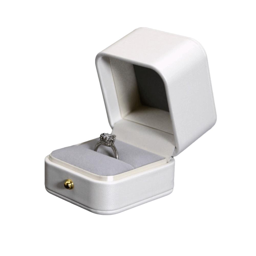 

Flannel Lining Jewelry Packaging Box PU Leather Necklace Collection Box Ring Case Valentine s Day Single Ring