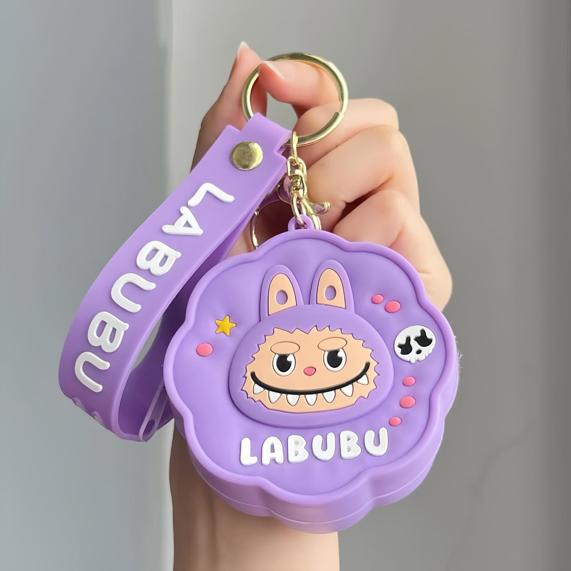 

Мультяшный силиконовый кошелек для монет Labubu - Милый детский кошелек и держатель для карт, подвеска 8*3*8cm