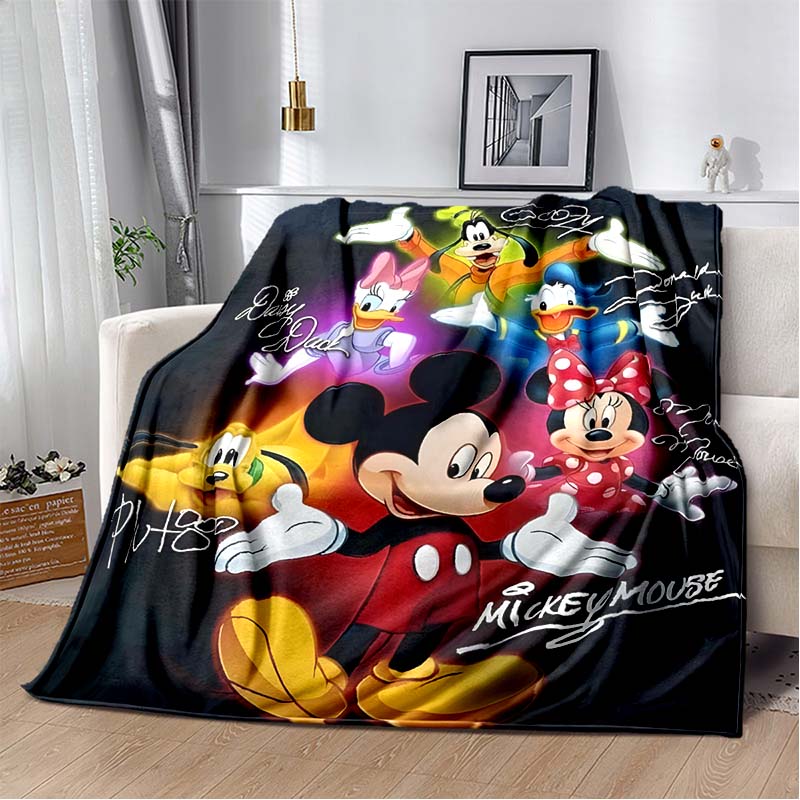 Mickey Mouse and Donald Duck Print Queen Size Blanket,Super Soft Bed Blanket,Lightweight Fuzzy Cozy for All Seasons,Holiday Gift