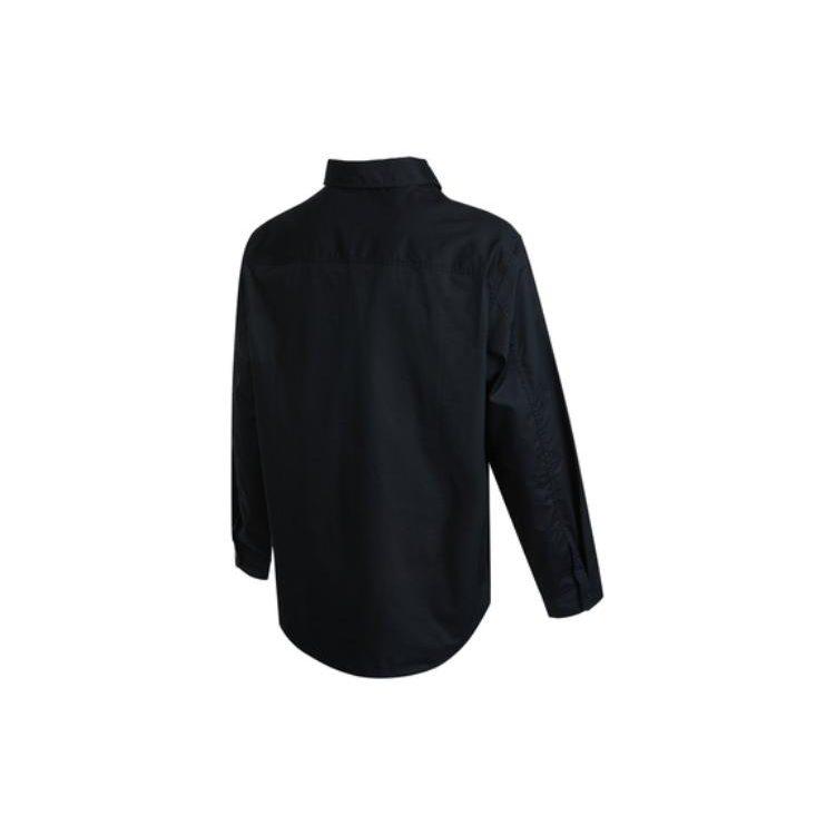 Converse Shirts Unisex Black Lapel Moderate Shirt 10023803-A01