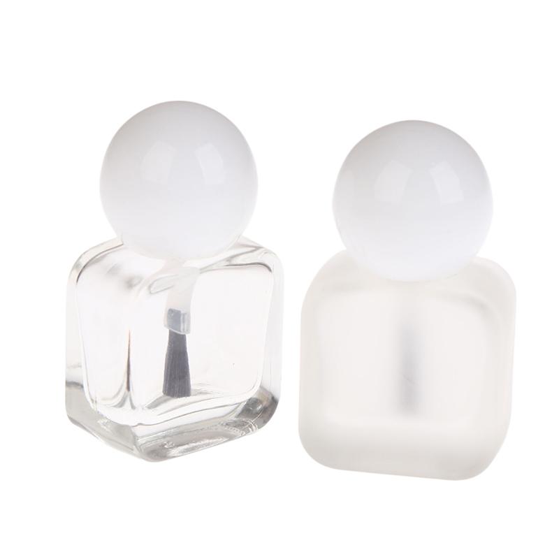 1pcs 10ml Empty Nail Polish Bottles Clear Glass Nail Gel Bottles With Brush Cap Nail Oil Nail Art Tool