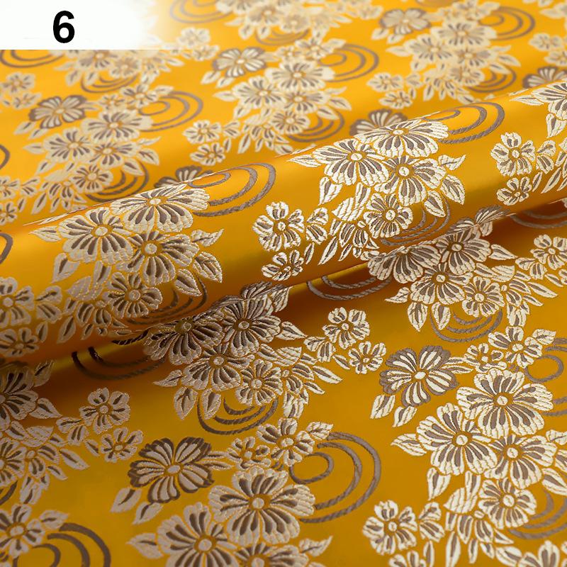 100*75 cm High-density Nylon Floral Brocade Fabric Satin Silk  Jacquard Fabric For Diy Sewing Cheongsam Hanfu Kids Garment