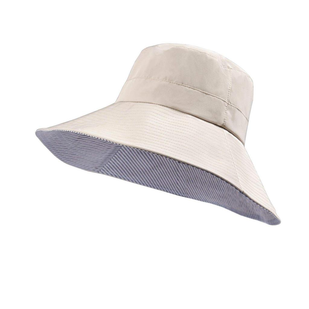 Customizable logo Summer Outdoor Waterproof Sun Protection Foldable Reversible Cotton Wide Brim Travel Bucket Hat for Daily Use