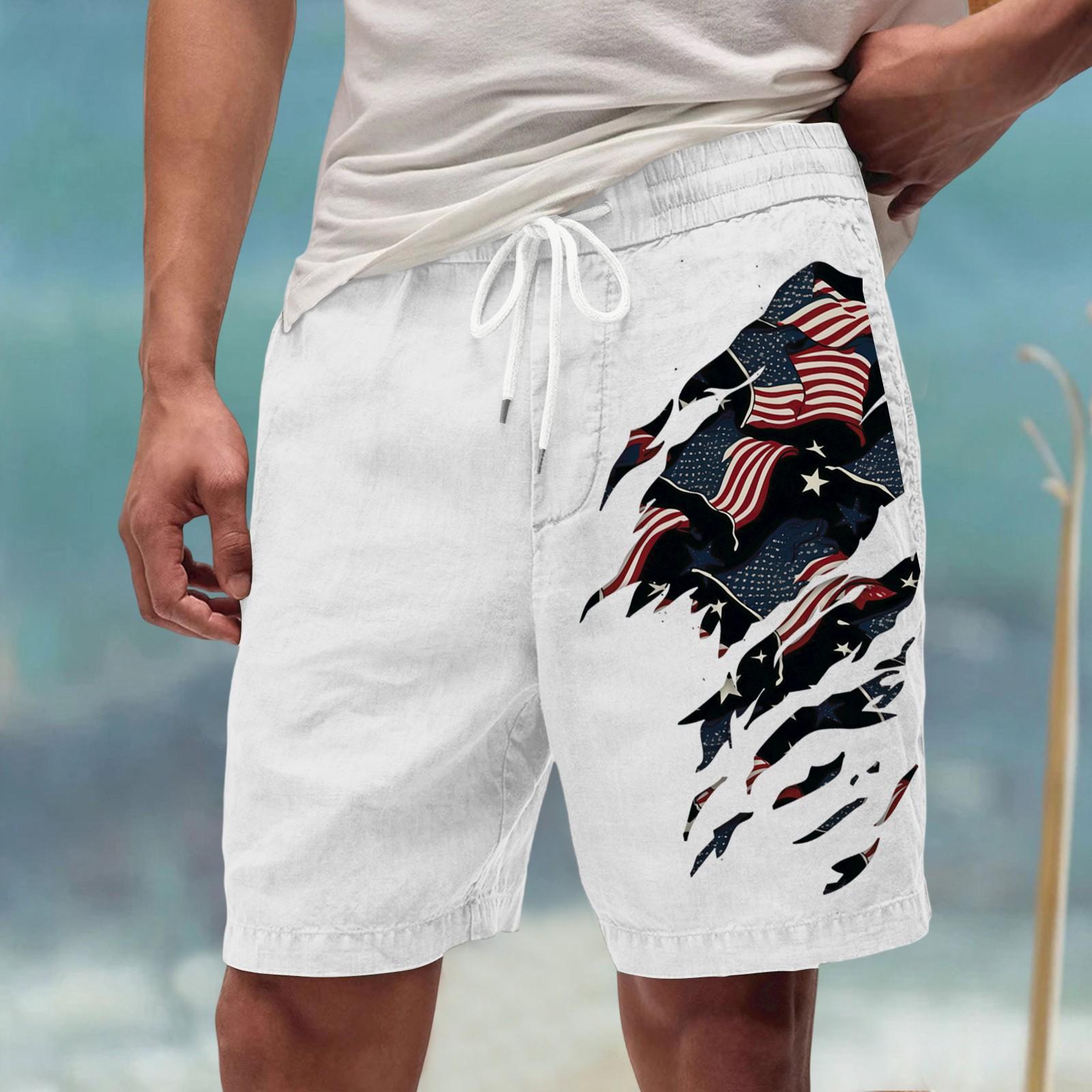 

Чоловічі літні великі повсякденні спортивні штани пляжні шорти XL білий