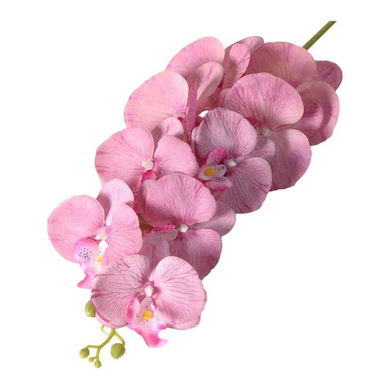 Sztuczne Kwiaty Phalaenopsis 102 cm Długi Pęd Realistyczny w Dotyku Sztuczna Gałąź Storczyka z 9 Głowami Pełne Kwitnienie do Wazonu Dekoracja Domu Wesela Imprezy