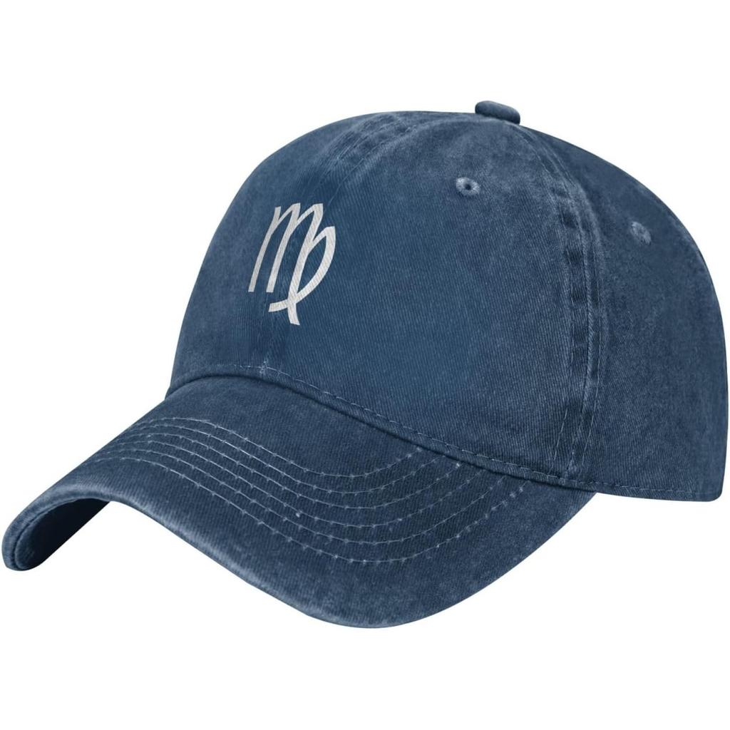 Jungfrau Sternzeichen Symbol Gewaschene Baseballkappe Unisex Baumwolle Dad Hat Verstellbar Sonnenschutz