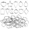 10pcs Stainless Steel Hollow Geometric Bezel Frame Charms Pendants For Jewelry Making DIY Necklace Earrings Pendants Accessories