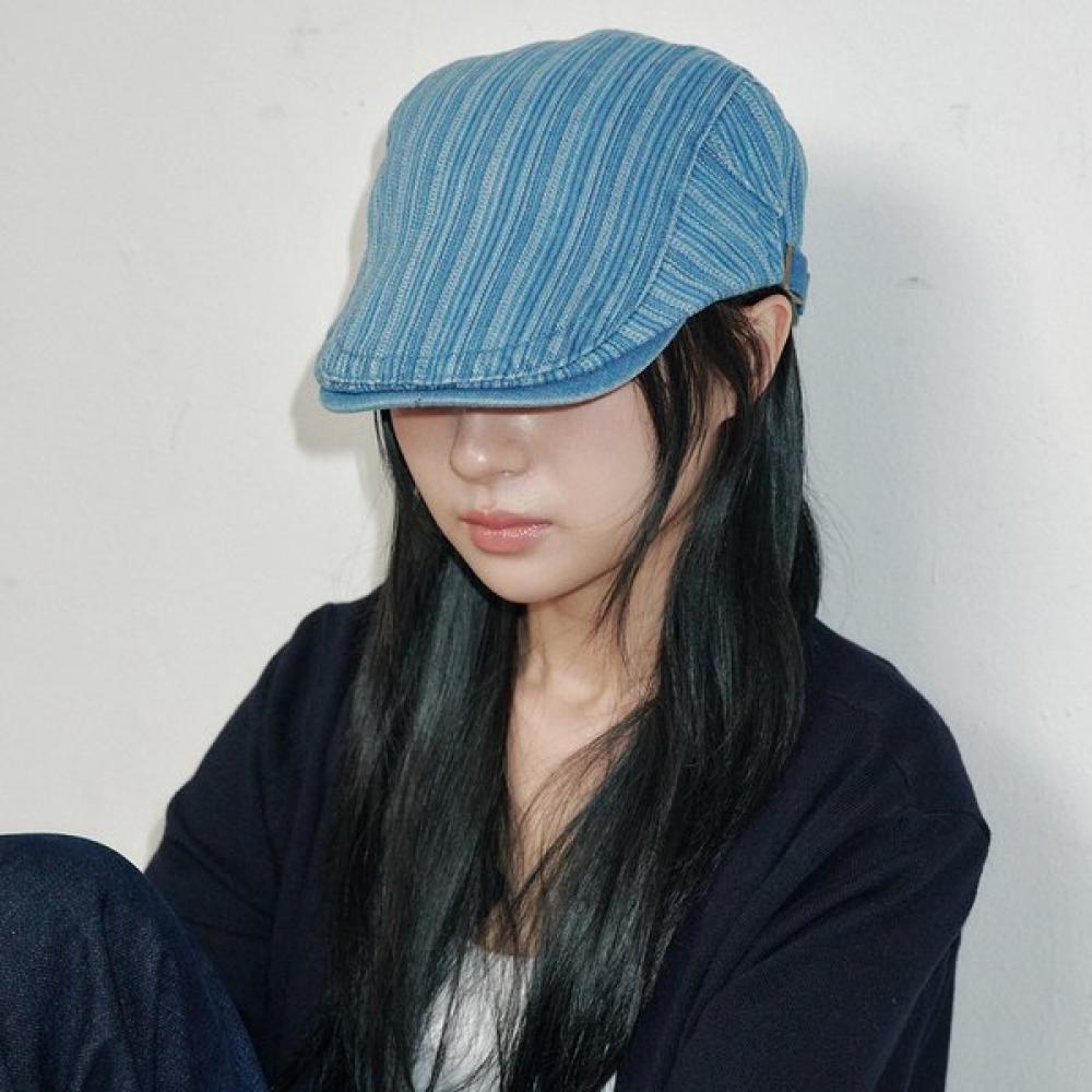 Allincomplete Stitch Stripe Hunting Cap 2 Color Blue Denim (Stitch Hunting)