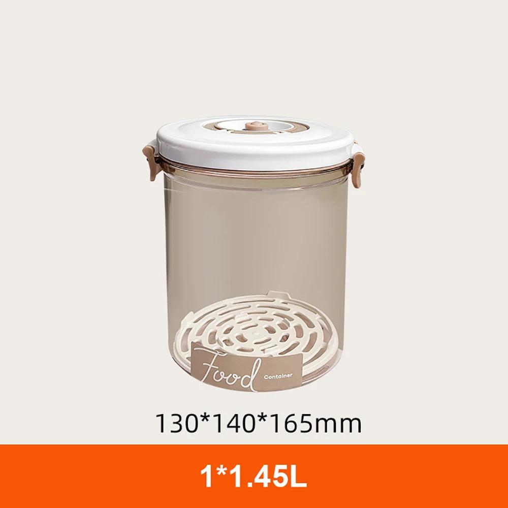 Food Storage Container Vacuum Box Large Capacity Food Dispenser for Kitchen Transparent Sealed Food Organizer Keep Lunch Fresh