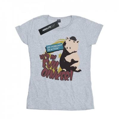 Camiseta feminina/feminina Toy Story Evil Oinker de algodão