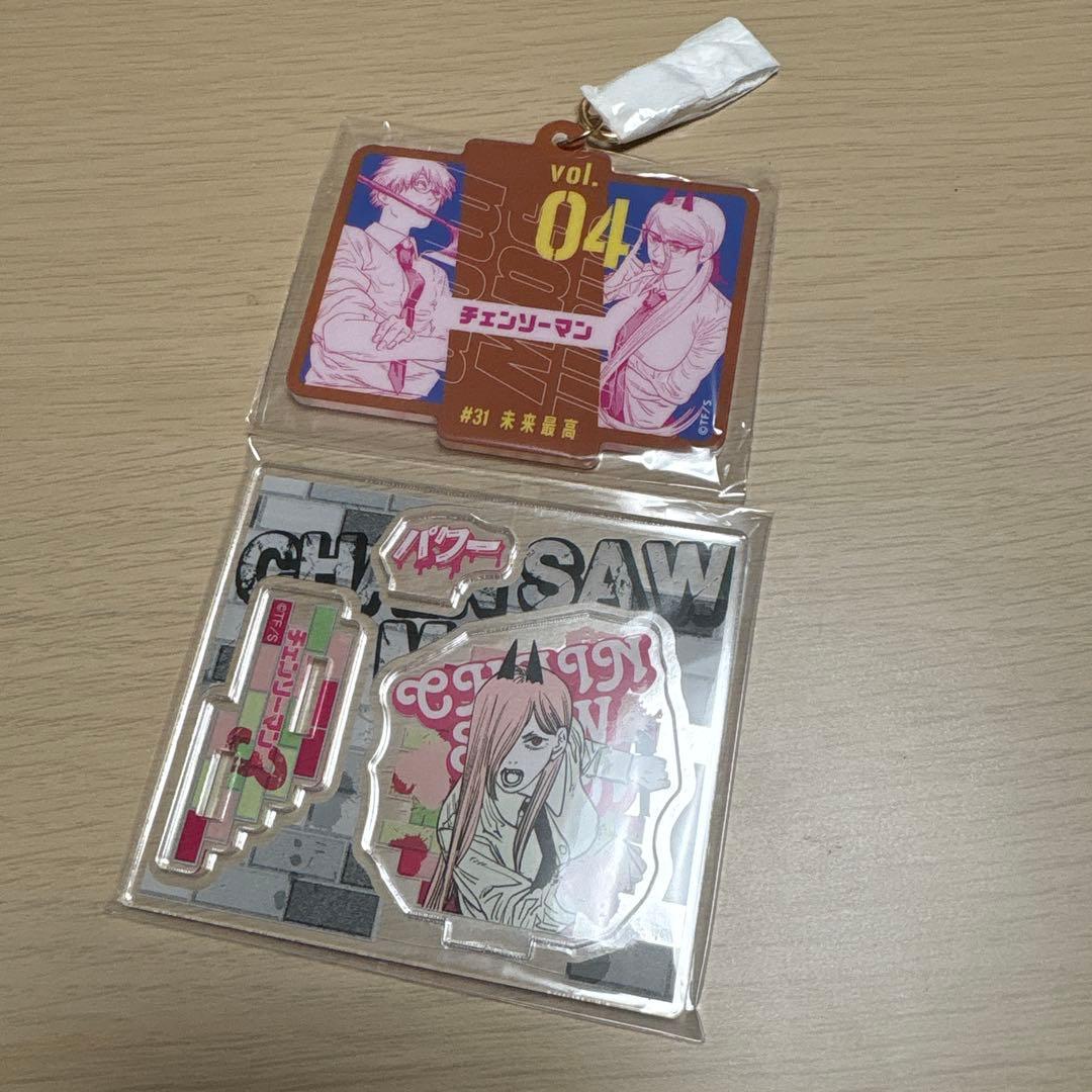 Chainsaw Man Keychain Acrylic Stand Original Jump Power Denji