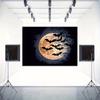2D Halloween Moon and Bats Silhouette Backdrop for Party Decoration