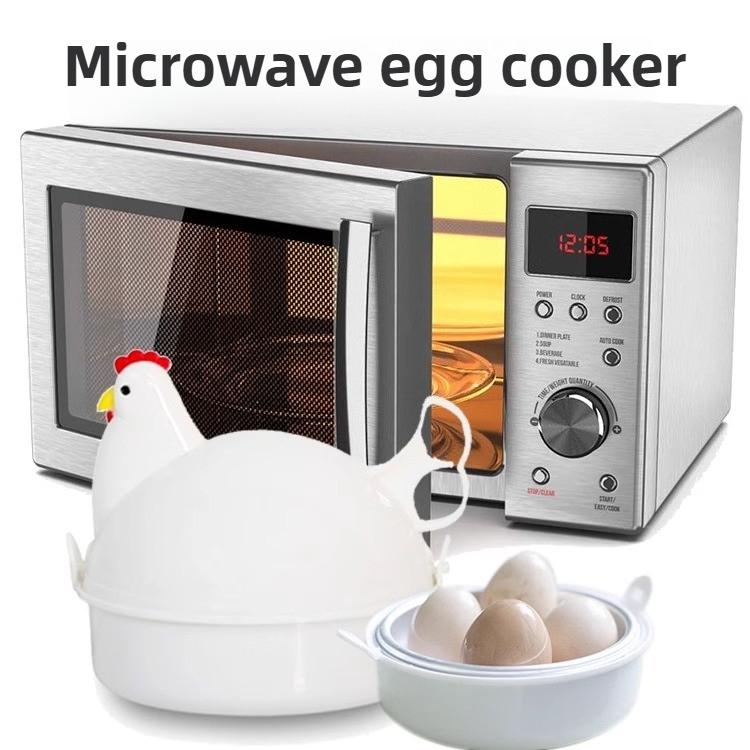 Chicken Shape Microwave Egg Cooker 4 Eggs Capacity Steamer Poacher Soft,Medium,Hard-Boiled Egg quick breakfast cooking