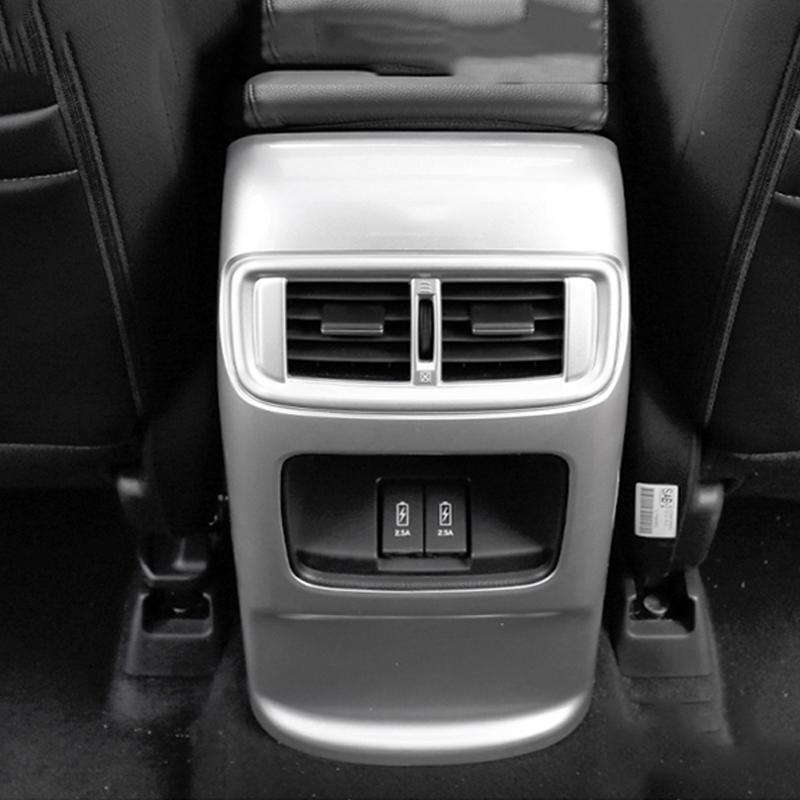 For Honda CRV 2017 2018    2022 ABS Carbon Car Interior Rear Armrest Air Outlet Trim Panel Cover Case Accessories