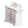 Dollhouse Sink Cabinet 1 16 Scale Floor Standing Double Door Bathroom Sink Wooden Miniature Dollhouse Furniture