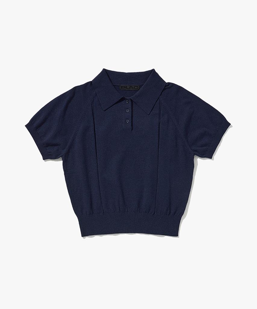 PLAC WOMEN Collared Knit Top Navy