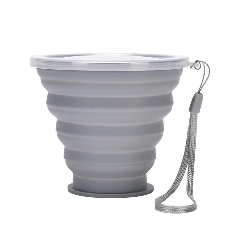 Silicone Foldable Cup with Hook: Versatile Water Cup with Lid