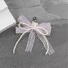 Lace Bowknot Shoe Jewelry for Sneakers Shoelaces Charm Detachable Shoe Clip with Faux Pearls Footwear Accessories