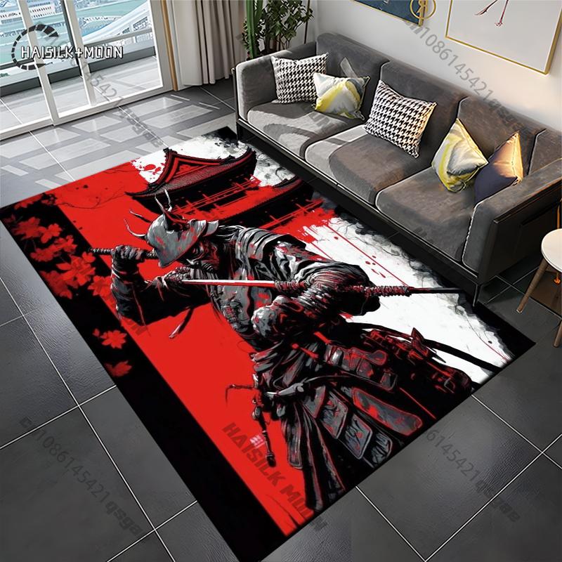 Samurai Spirits Teppe Yoga Stue Romdekor Barnas Krypematte Dørmatte Stue Områdeteppe Spill Vaskerom Gulvmatte