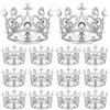 Mini Pearl Crown Cake Decoration Gold Silver Cupcake Topper Kids Hair Ornaments DIY Cake Baking Birthday Party Favors Supplies