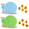 1-10 Digital Snail Cartoon Felt School Mathematics Teaching Aids Color Number Cognitive Felt Teaching Tools School Supplies