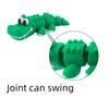 Three Dimensional Crocodile Shaped, 3D Printed Cute And Lively Animal Models, Flexible Joint Swinging For Stress Relief