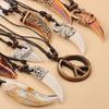 Ethnic style Shark Tooth Necklace Resin Tribal Style Pendant Gifts Sweater Chain