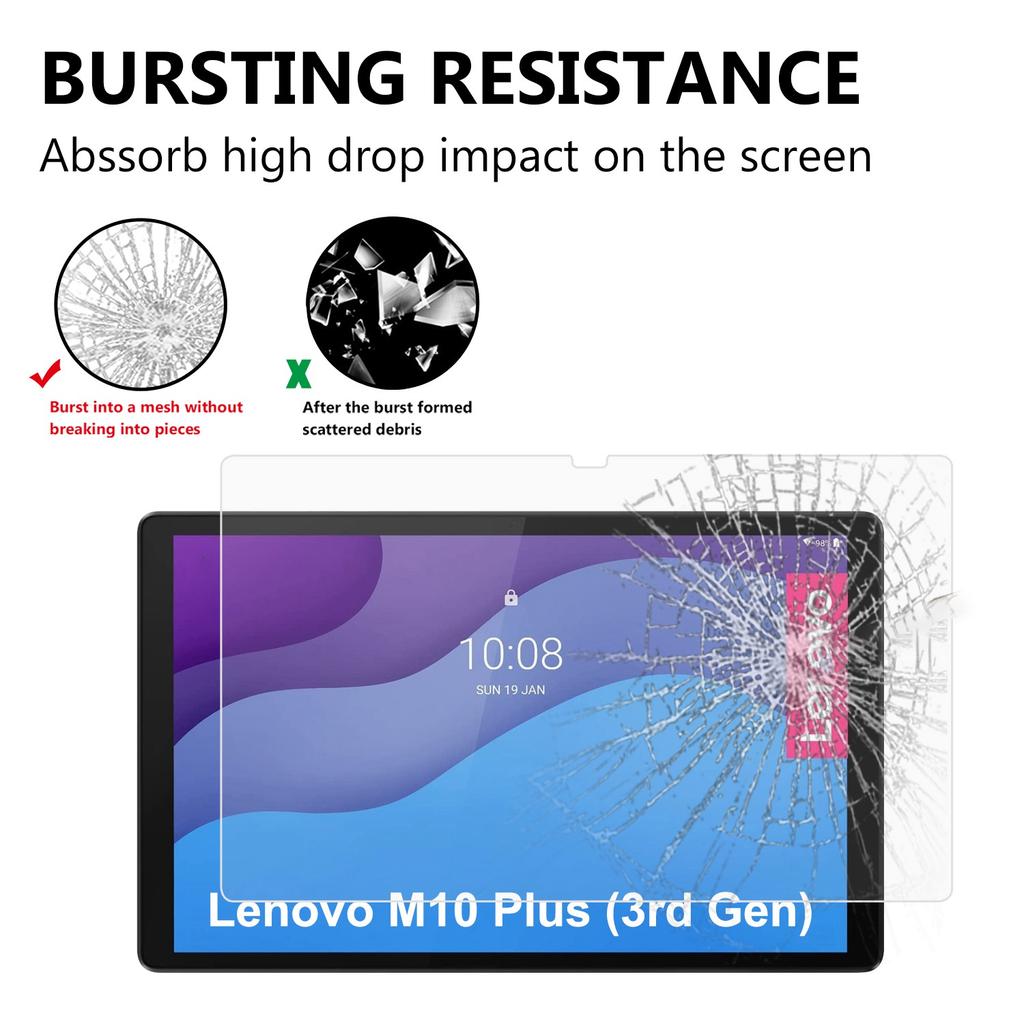 Anti-Blue-Ray Full Screen Protector for Lenovo Tab M10 Plus (3rd Gen) Tempered Glass Ultra Clear Screen Film