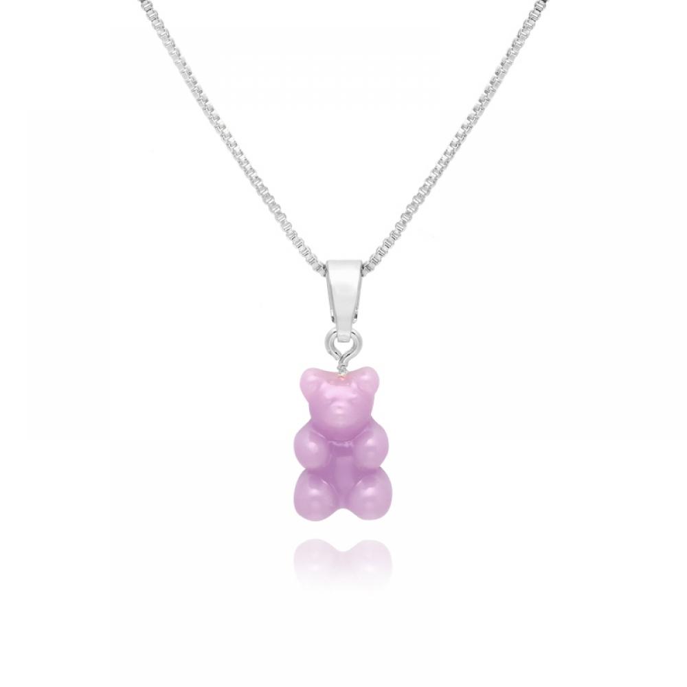 Urso Nostalgia Lavanda Conector Clássico Prata