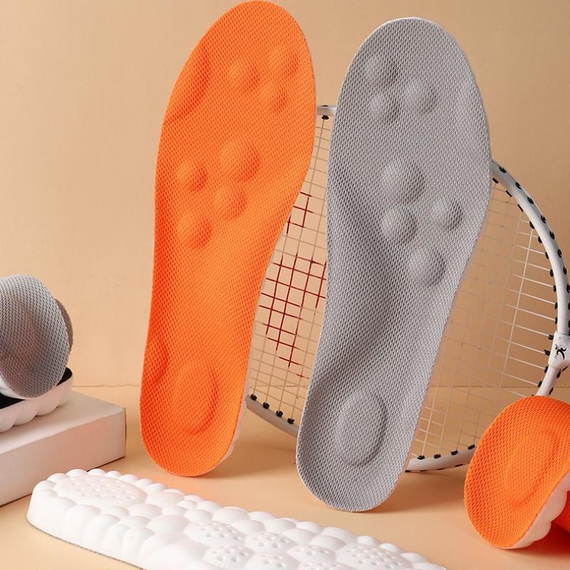 1 Paar Hochelastische Latex-Einlegesohle, Atmungsaktives Stoßdämpfendes Polster zur Unterstützung des Fußgewölbes, Orthopädisches Design, Vielseitige weiche Einlegesohle für Sport und täglichen Gebrauch