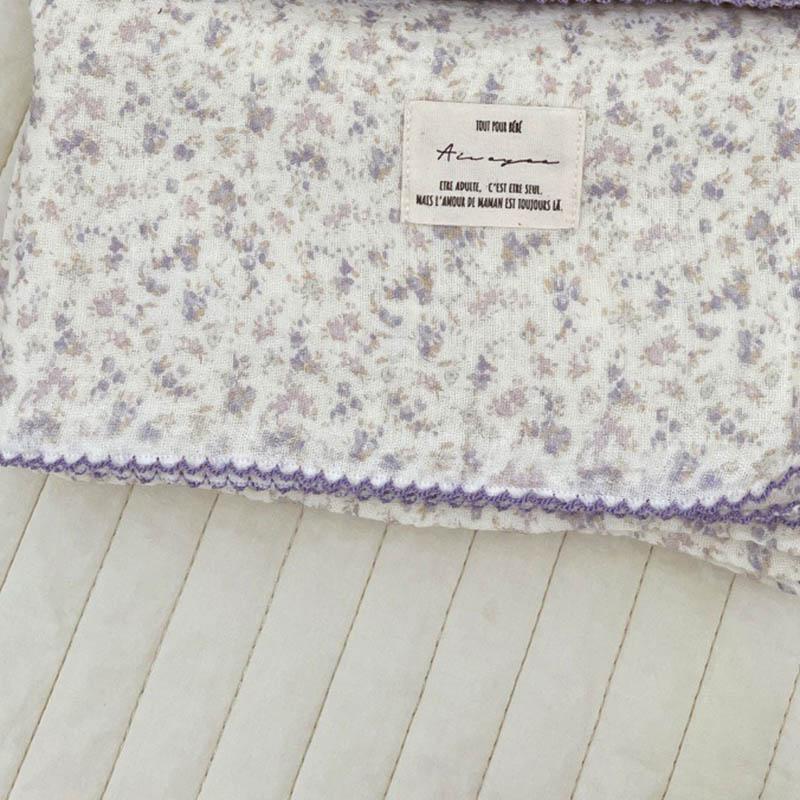Baby Blanket Floral Soft Cotton Muslin Newborn Swaddle Wrap Receiving Blanket Quick Dry Bath Towel Baby Stroller Cover