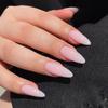 24 Pcs Wine Red Almond Press On Nails Medium Length Full Cover False Nail Tips Simple Wearable Manicure