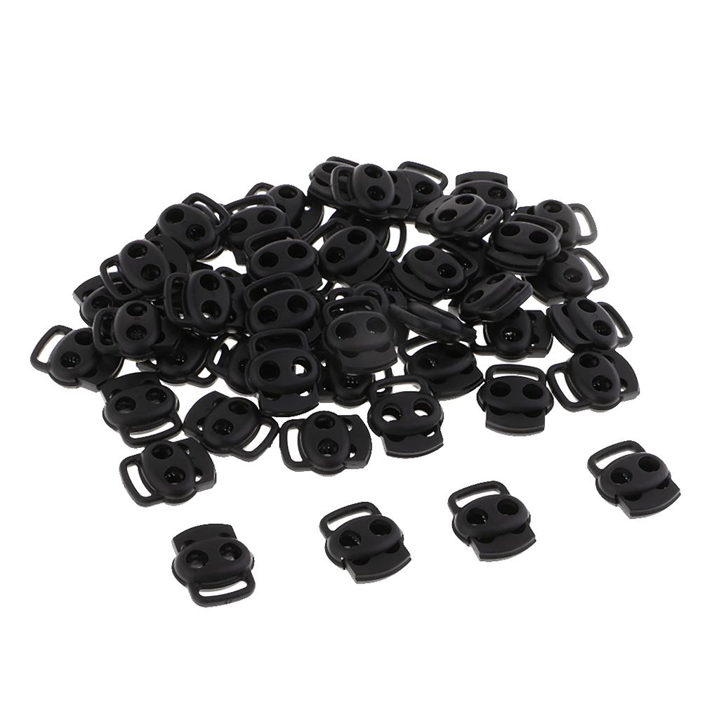 Buy 50pcs Bean String Toggle Clasp Stop 2 Hole Paracord Cord Locks Rope ...