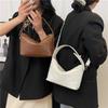 Stylish Pu Shoulder Bag For Women Trendy Casual Tote With Zipper And Phone Pocket