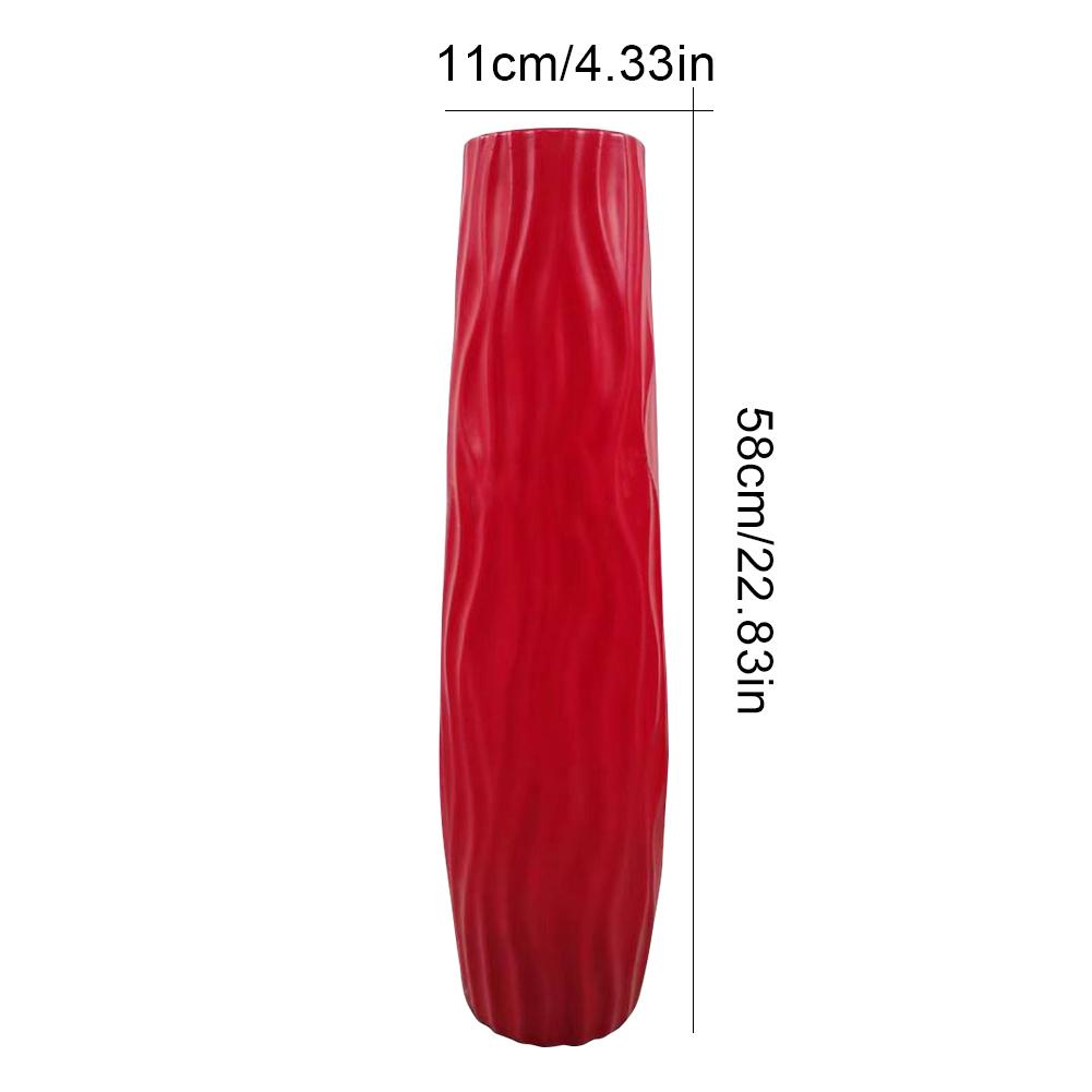 Textured Floor Standing Vase Exquisite Line Design Vase Flower Vase for Home Living Room