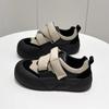 Summer Velcro big head bread shoes women's thick-soled one-pedal versatile casual board shoes