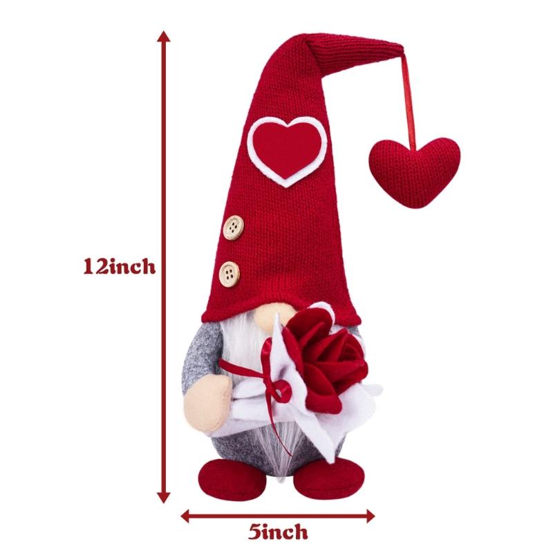 Valentine's Day Gnome Decorations Mr & Mrs Handmade Gnome Decor for Home Tabletop Ornaments Valentine Birthday Present