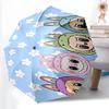 Labubu1 Print Automatic Umbrella, 8 Rib Iron Frame, Plastic Handle, Suitable for Outdoor Travel &Daily , Ideal Gift