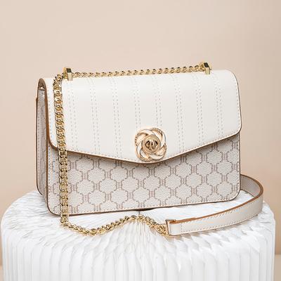 2023 Summer New Genuine Leather Underarm Bag Small Fragrant Wind One Shoulder Crossbody Small Square Bag